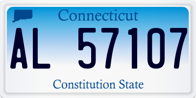 CT license plate AL57107