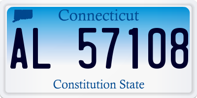 CT license plate AL57108