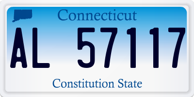 CT license plate AL57117