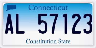 CT license plate AL57123