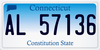 CT license plate AL57136