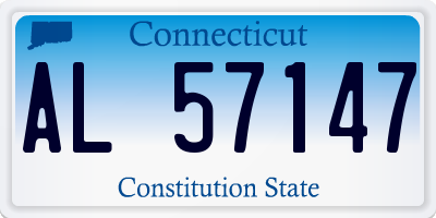 CT license plate AL57147