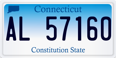 CT license plate AL57160