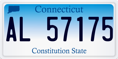 CT license plate AL57175