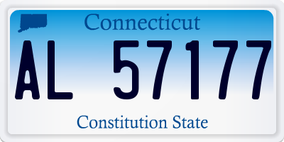 CT license plate AL57177