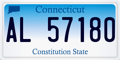 CT license plate AL57180