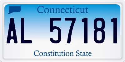 CT license plate AL57181