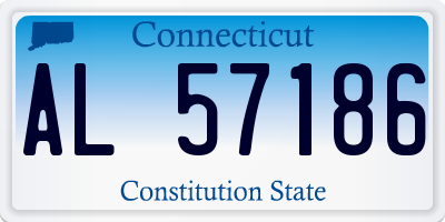 CT license plate AL57186