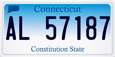 CT license plate AL57187