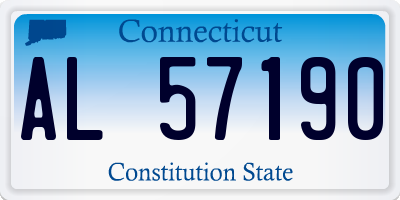 CT license plate AL57190