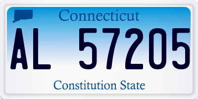 CT license plate AL57205