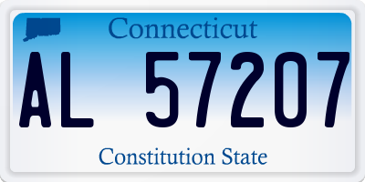 CT license plate AL57207
