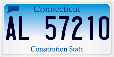 CT license plate AL57210