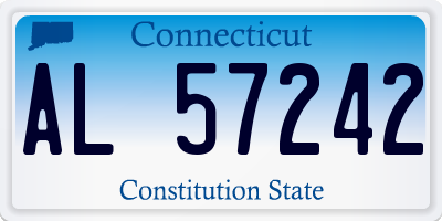 CT license plate AL57242