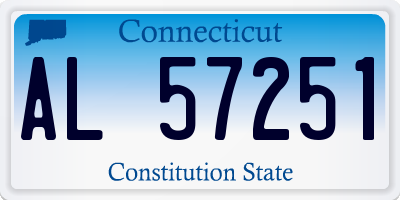 CT license plate AL57251