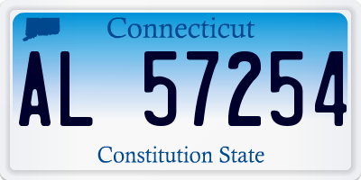 CT license plate AL57254