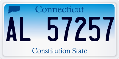 CT license plate AL57257