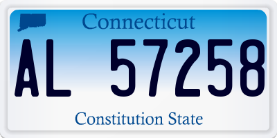 CT license plate AL57258