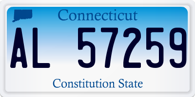 CT license plate AL57259