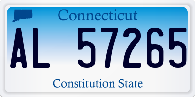 CT license plate AL57265