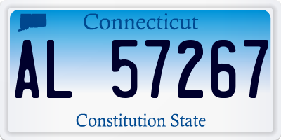 CT license plate AL57267