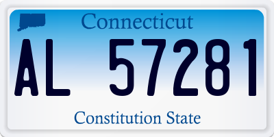 CT license plate AL57281
