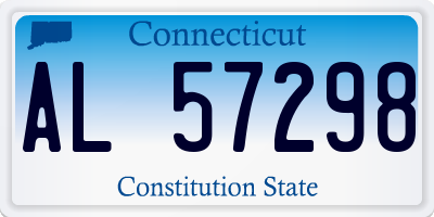 CT license plate AL57298