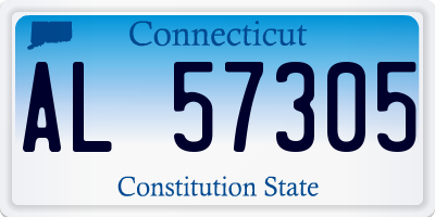 CT license plate AL57305
