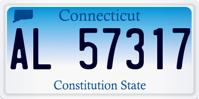 CT license plate AL57317