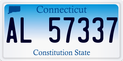 CT license plate AL57337