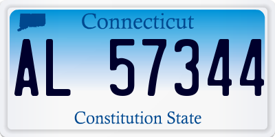 CT license plate AL57344