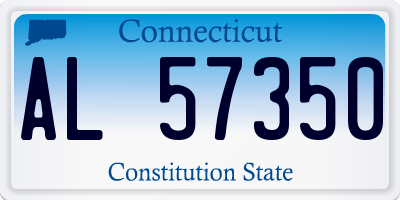 CT license plate AL57350
