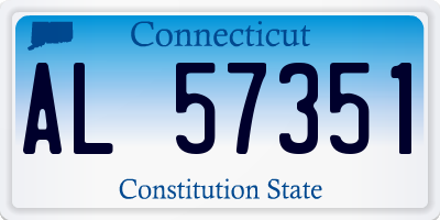 CT license plate AL57351