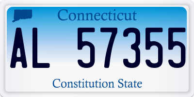 CT license plate AL57355