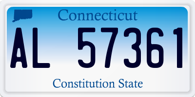 CT license plate AL57361