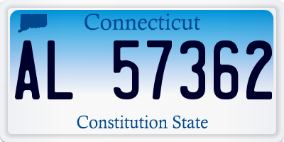 CT license plate AL57362