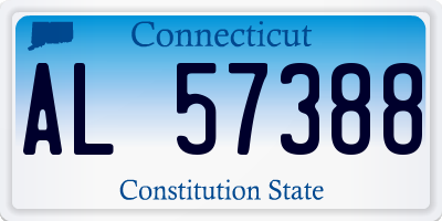CT license plate AL57388
