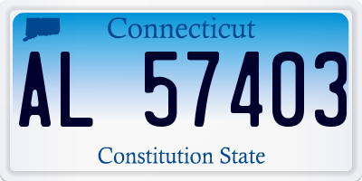 CT license plate AL57403