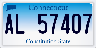 CT license plate AL57407