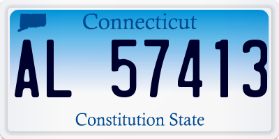 CT license plate AL57413