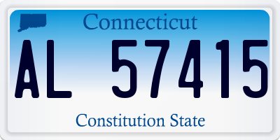 CT license plate AL57415