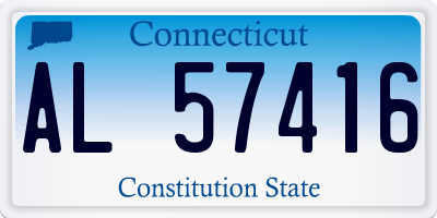 CT license plate AL57416