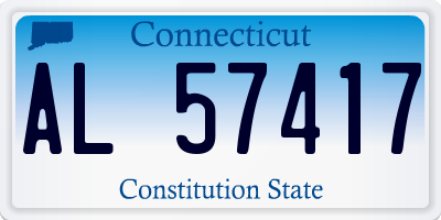 CT license plate AL57417