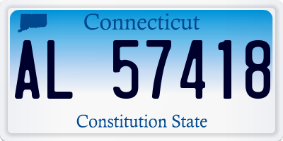CT license plate AL57418