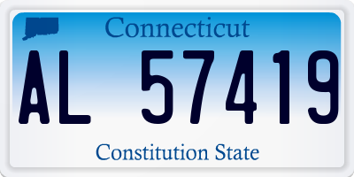 CT license plate AL57419