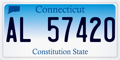 CT license plate AL57420
