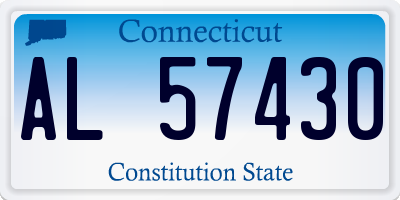 CT license plate AL57430