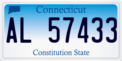 CT license plate AL57433