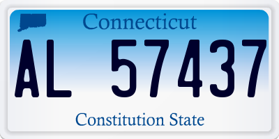 CT license plate AL57437