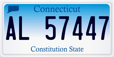 CT license plate AL57447